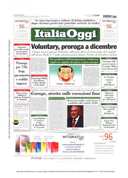 Italia oggi : quotidiano di economia finanza e politica